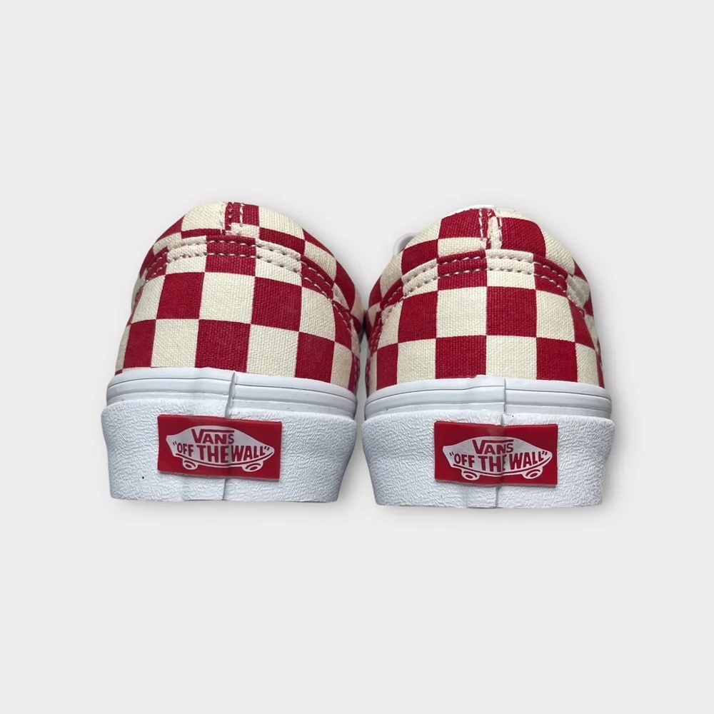 Vans Old School Red Allover Checkerboard Sneakers - Picture 5 of 7